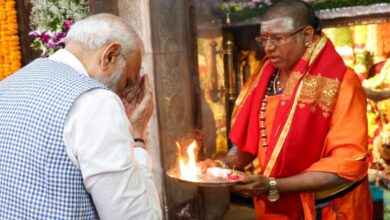 Video: PM Modi prays at Ujjaini Mahakali Temple in Hyderabad