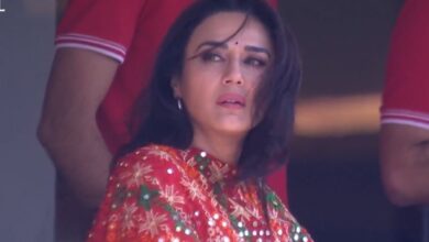 Preity was in the stadium in Mullanpur and watched the Punjab Kings' thrilling match against Delhi Capitals from the stands.