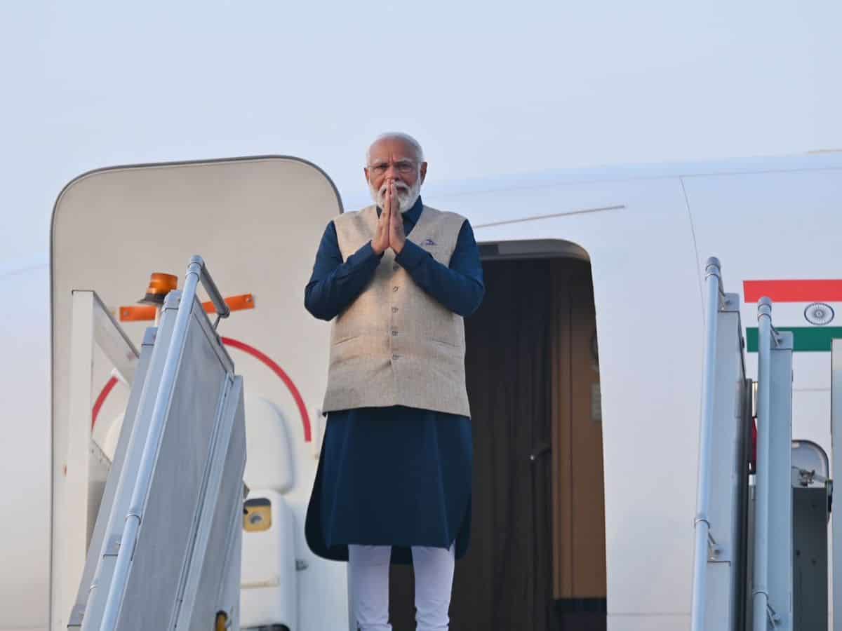 Prime Minister Narendra Modi leaves for Bhutan