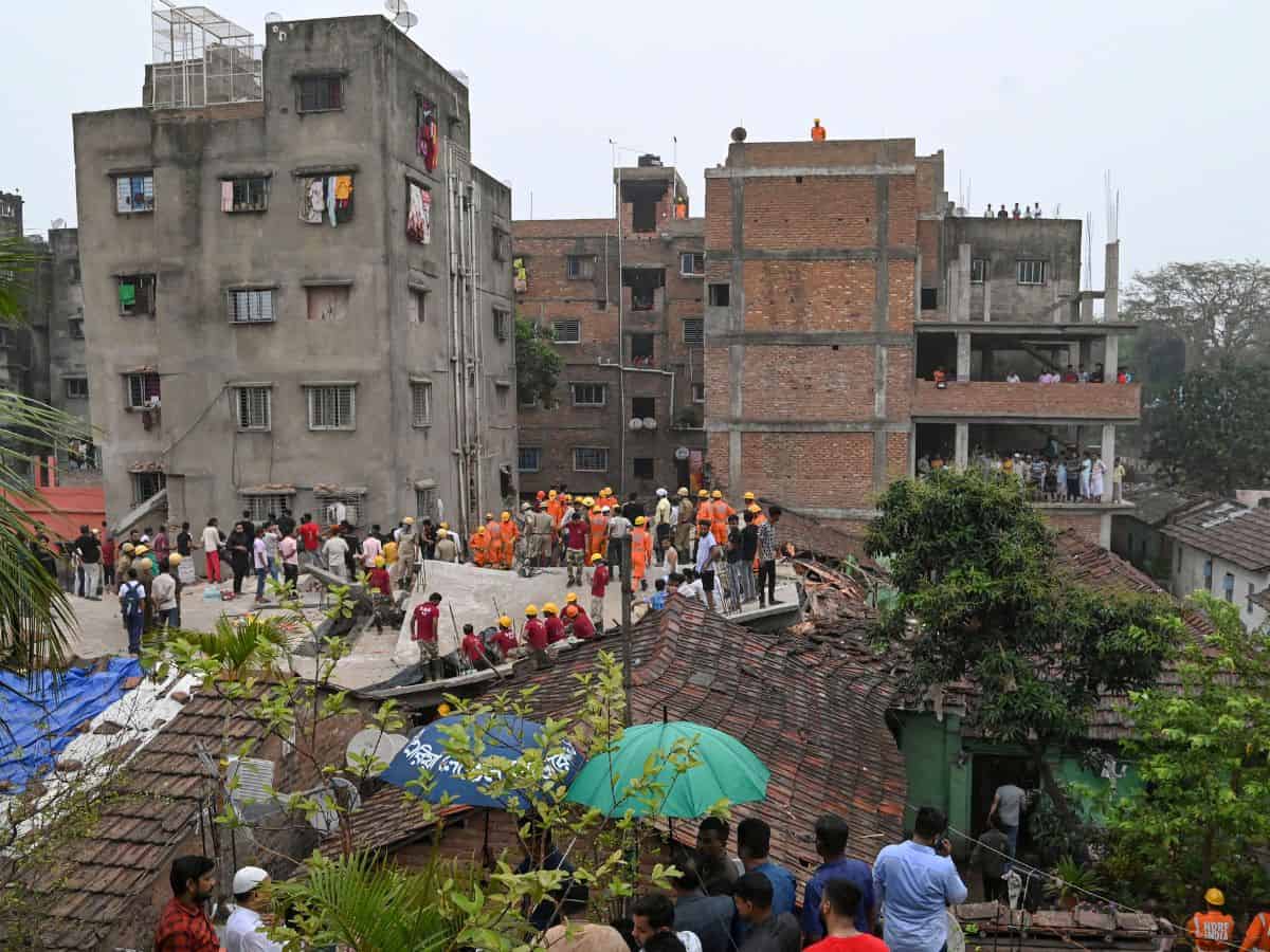 Rescue operation underway after a five-storey under-construction building collapsed