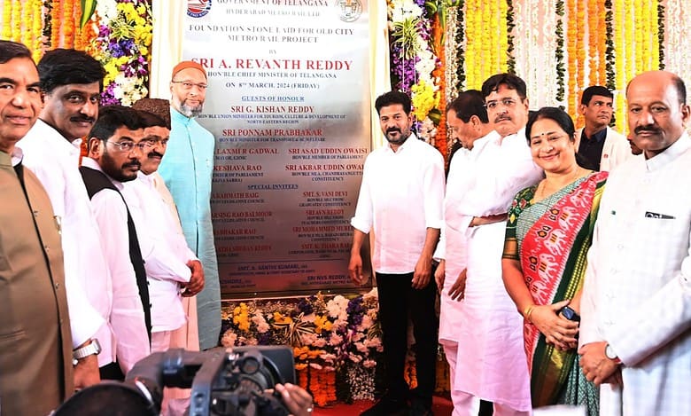 Hyderabad: Revanth lays foundation stone for Old City metro