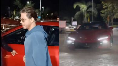 Shah Rukh Khan spotted in red Ferrari: Video and car price