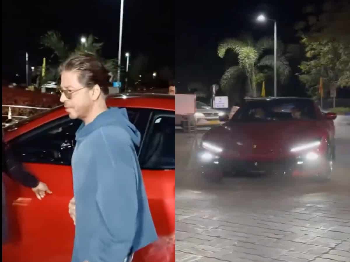 Shah Rukh Khan spotted in red Ferrari: Video and car price