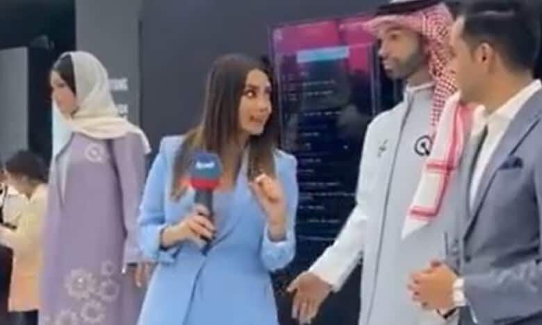Watch: Saudi Arabia's first male humanoid robot harasses female news reporter