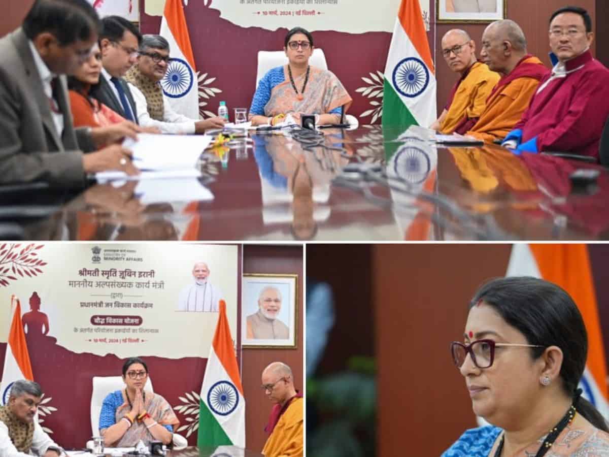 Smriti Irani lays foundation stone for projects approved under Buddhist Development Plan