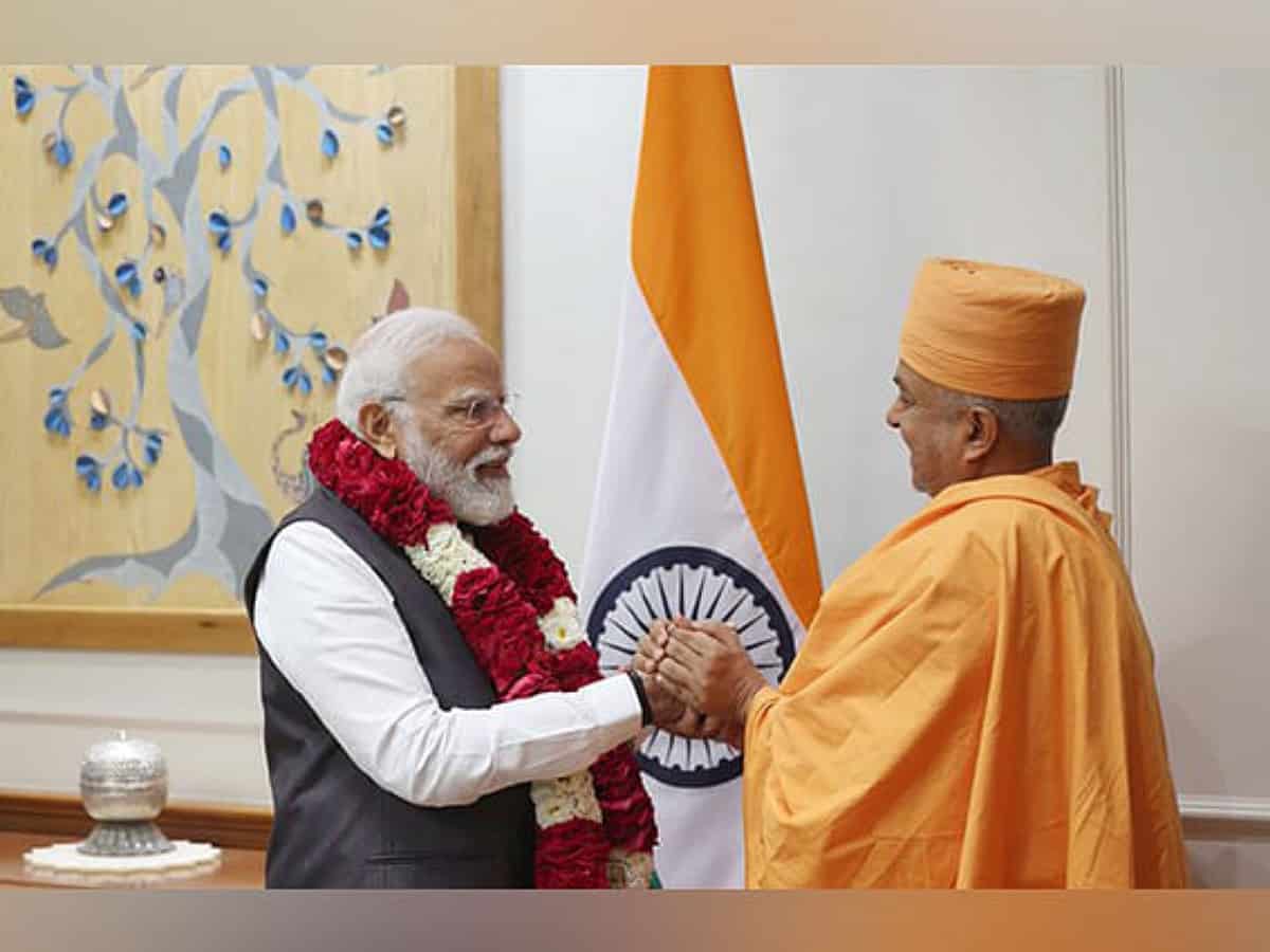 Swami Brahmaviharidas thanks PM Modi for overseeing BAPS temple project in Abu Dhabi