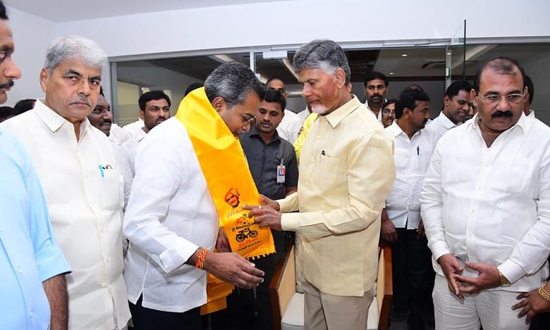 AP polls: Jolt to YSRCP as its MLA Krishna Prasad joins TDP