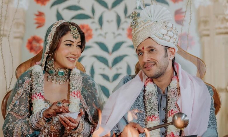 Surbhi Chandna and Karan Sharma shared their first wedding pics