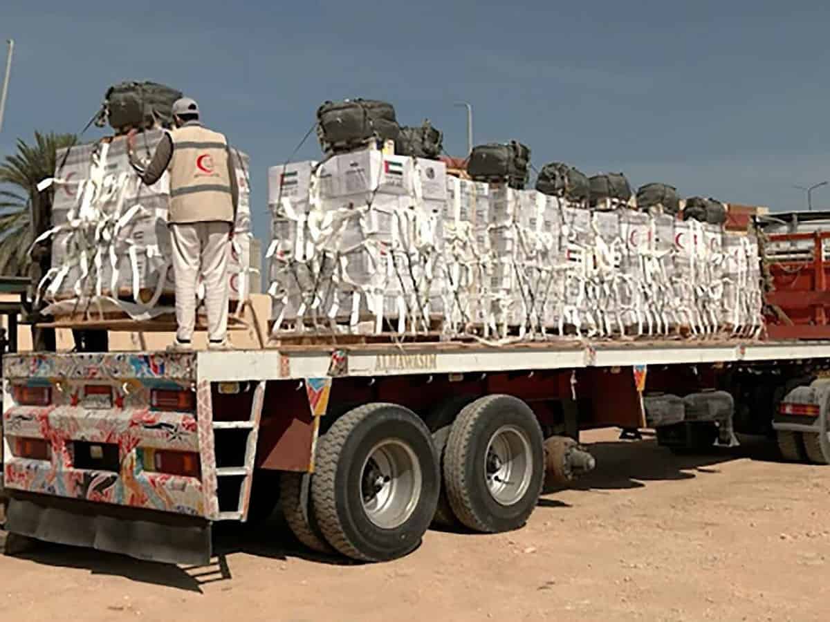 UAE, Egypt deliver 11th airdrop of humanitarian aid to Gaza