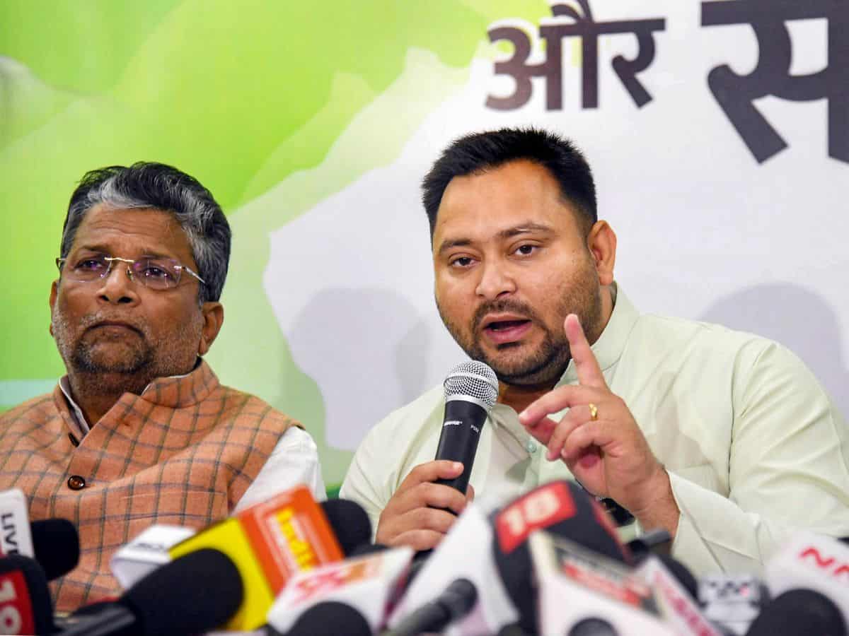 Tejashwi defends Lalu over 'Modi's family' remark