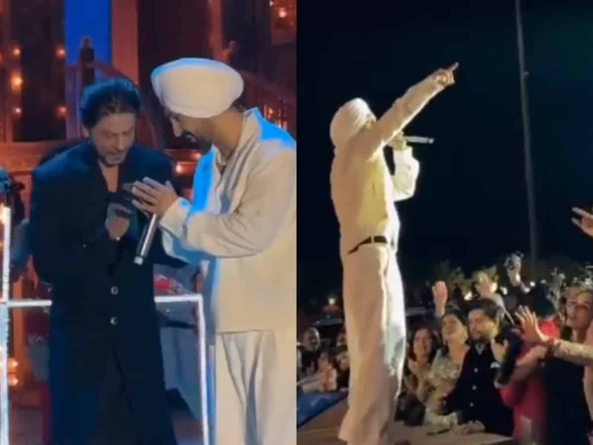 Diljit Dosanjh and Shah Rukh Khan share stage at Ambani's bash