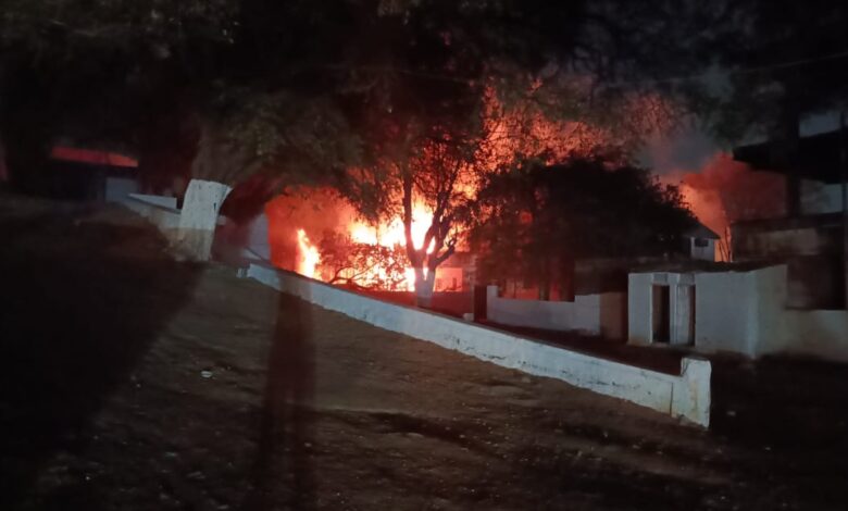 Hyderabad: Oil godown near petrol bunk catches fire at Tolichowki