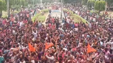 ABVP organizes Holi celebrations at OU in Hyderabad