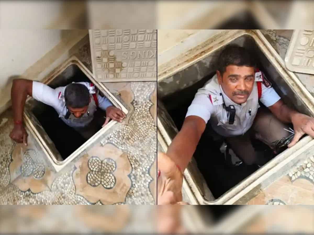 Bengaluru: Toddler falls into water sump, policeman saves life