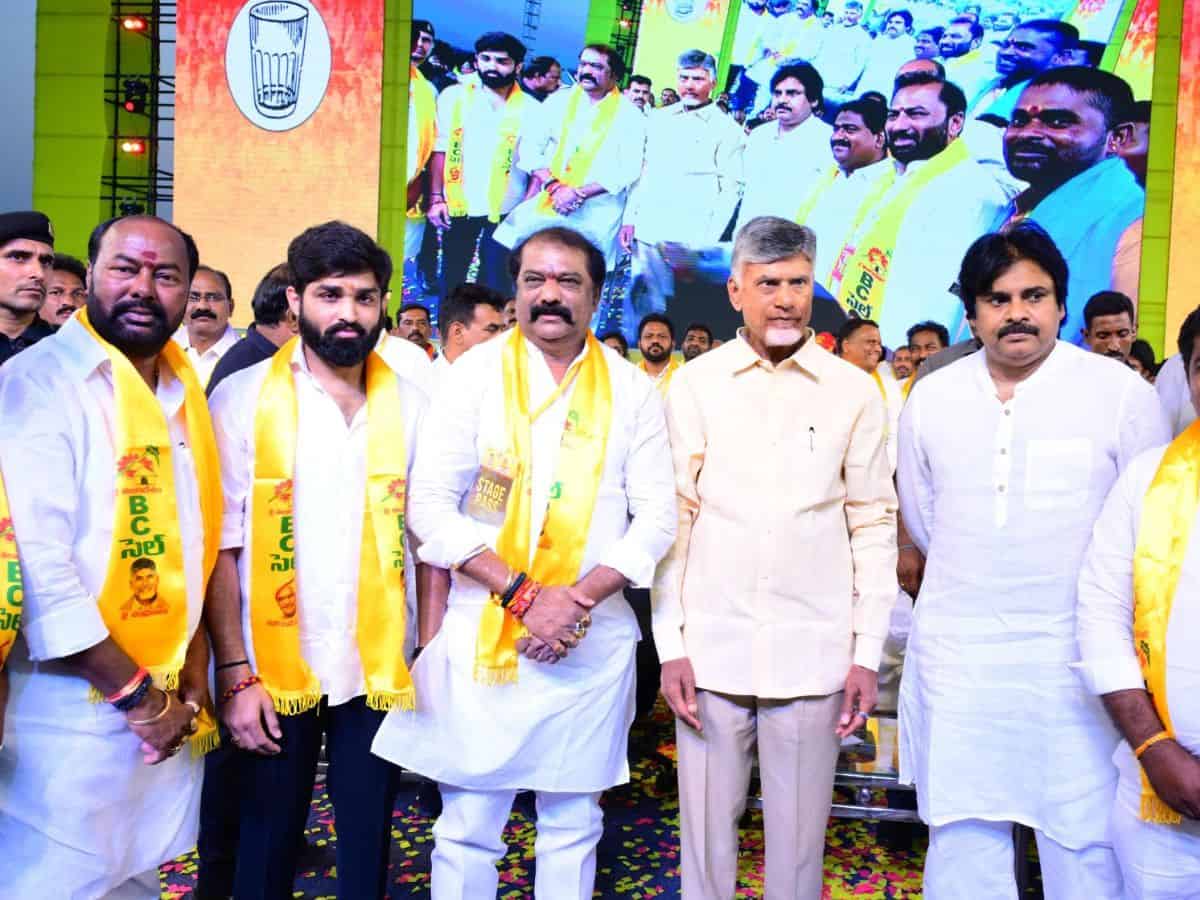 TDP national President N. Chandrababu Naidu and JSP leader Pawan Kalyan