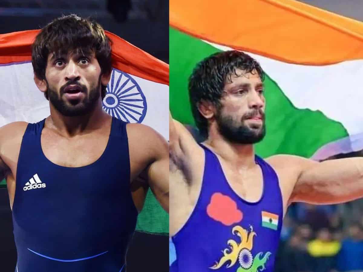 wrestler Bajrang Punia and Ravi Dahiya