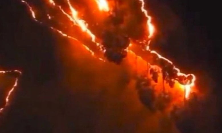 A forest fire breaks out near the Kumaon division in Nainital