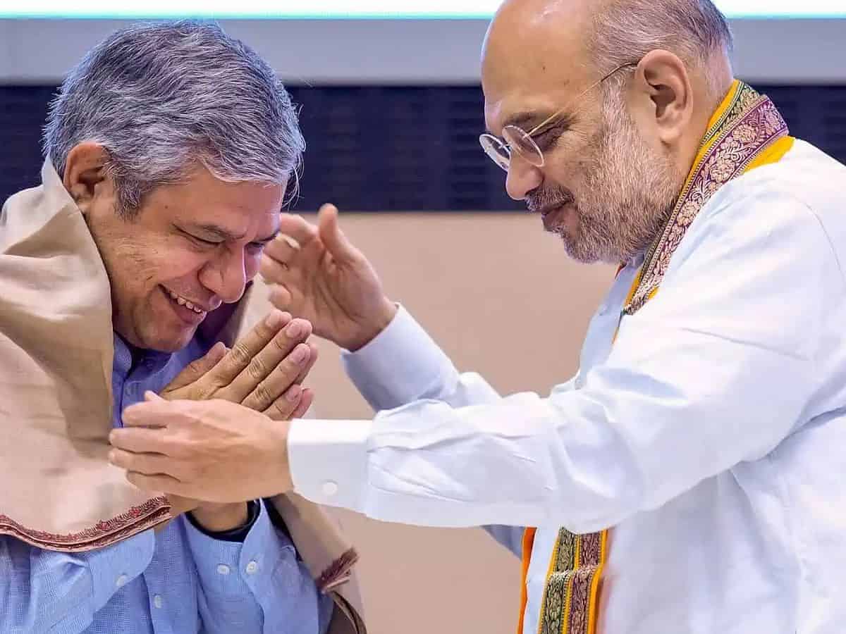 Amit Shah with Ashwini Vaishnaw