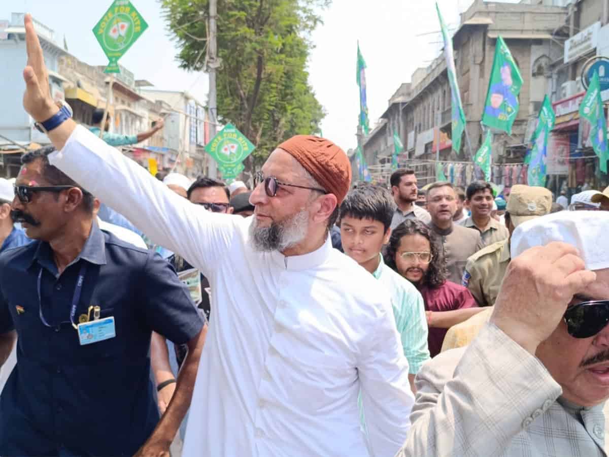 Asaduddin Owaisi files nomination for Hyderabad LS seat