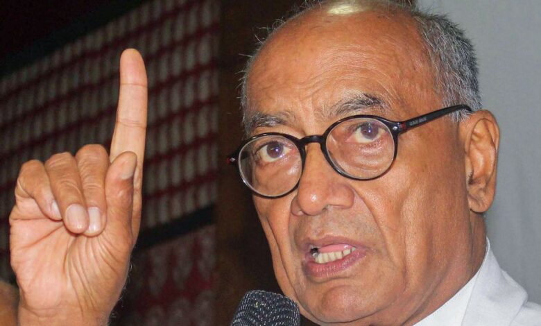 BJP & AIMIM working hand in glove, alleges Digvijaya