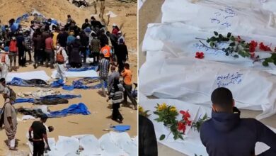 At least 392 bodies from 3 mass graves recovered in Gaza’s Khan Younis