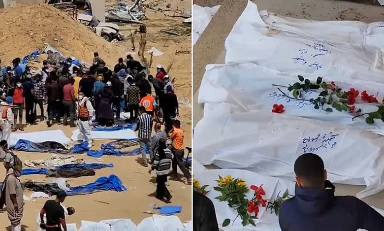 At least 392 bodies from 3 mass graves recovered in Gaza’s Khan Younis