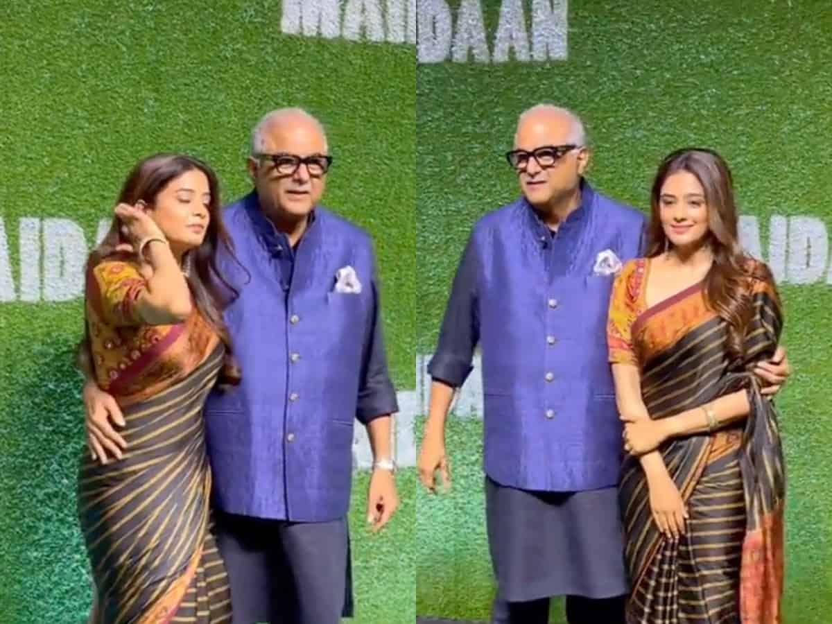 Watch: Boney Kapoor under fire for allegedly touching Priyamani 'improperly'