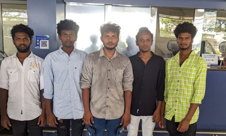 Five Indian fishermen