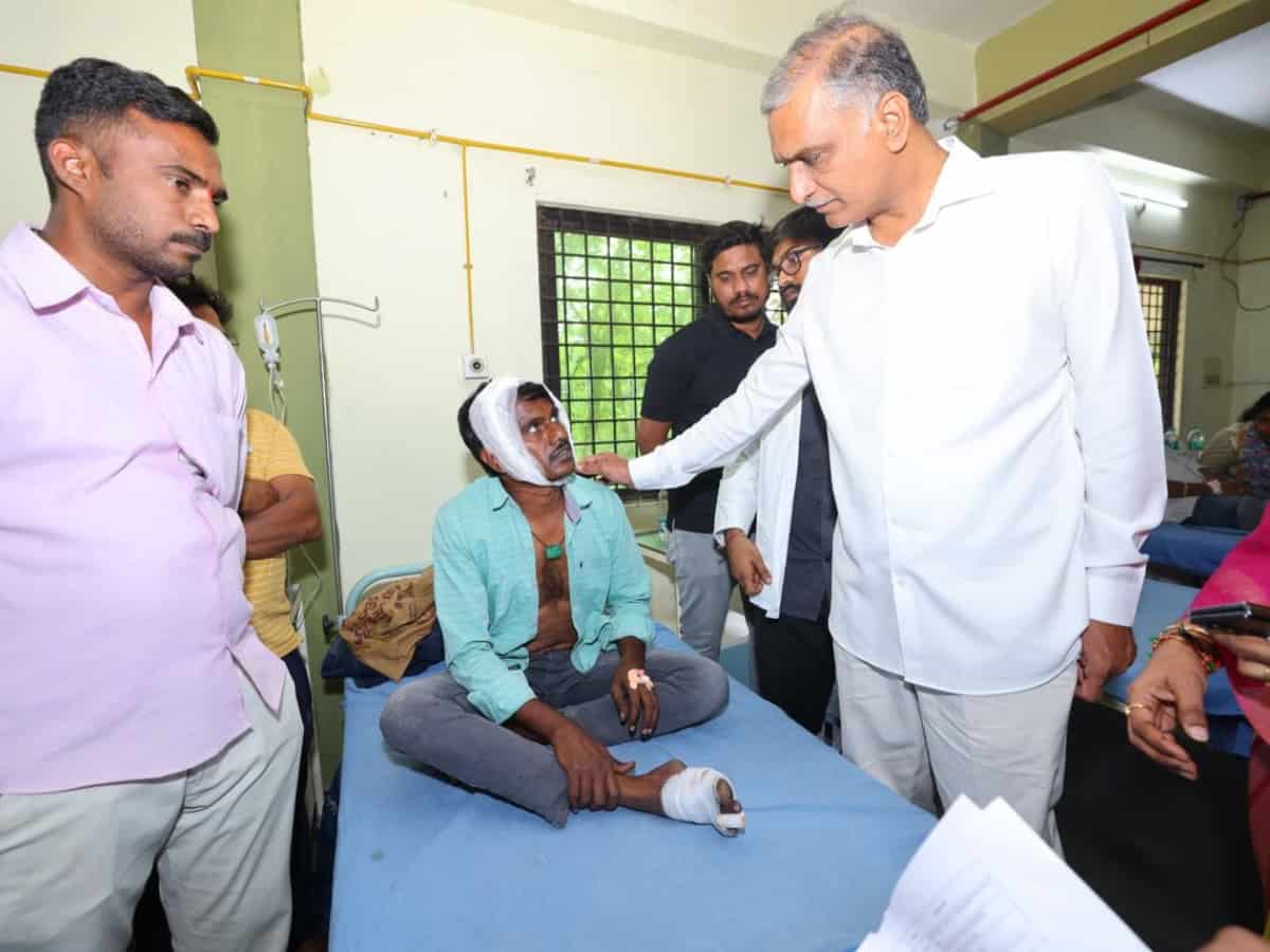 Harish Rao demands Rs 50L exgratia for Sangareddy blast victims