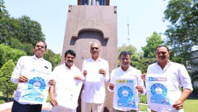 Harish Rao with his resgination at Gun Park