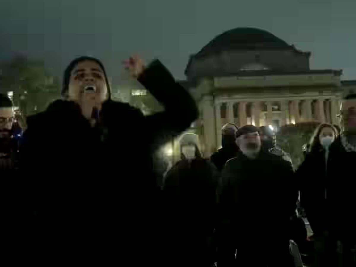 Watch: Indian students raise 'azadi' slogans for Palestine at Columbia University