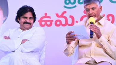 JSP leader Pawan Kalyan and TDP president N. Chandrababu Naidu