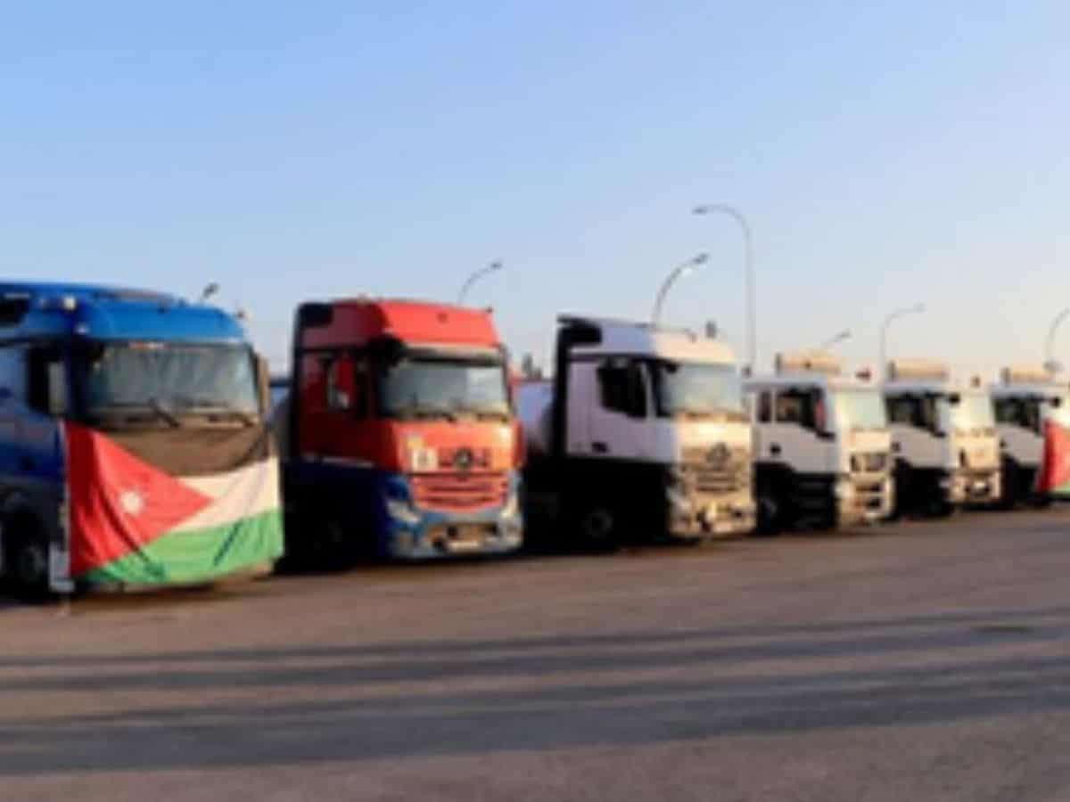 Jordan sends aid convoy to Gaza