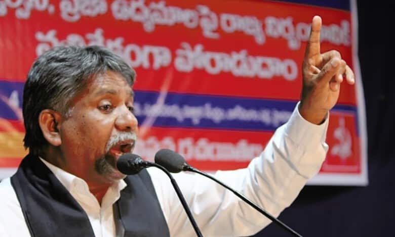 Telangana: MRPS chief slams Cong for no LS poll candidates from Madiga community