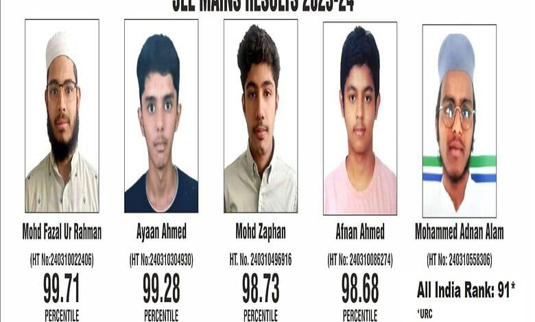 MS Junior College students shine in JEE Mains 2024