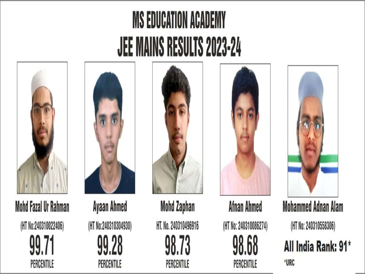 MS Junior College students shine in JEE Mains 2024