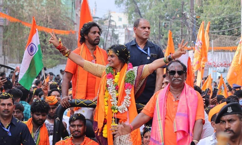 Hyderabad BJP candidate K Madhavi Latha disses GHMC on 5.41 lakh deleted votes under GHMC's limits
