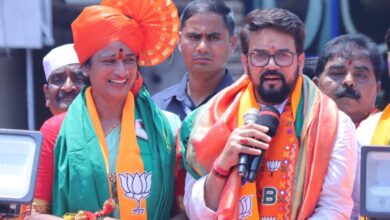 BJP Hyderabad MP candidate files nomination with rally from Charminar