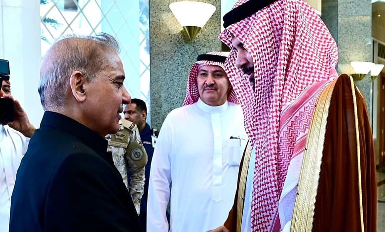 Pakistan’s Prime Minister Shehbaz Sharif has arrived in KSA for his first foreign visit