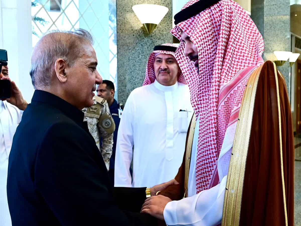 Pakistan’s Prime Minister Shehbaz Sharif has arrived in KSA for his first foreign visit