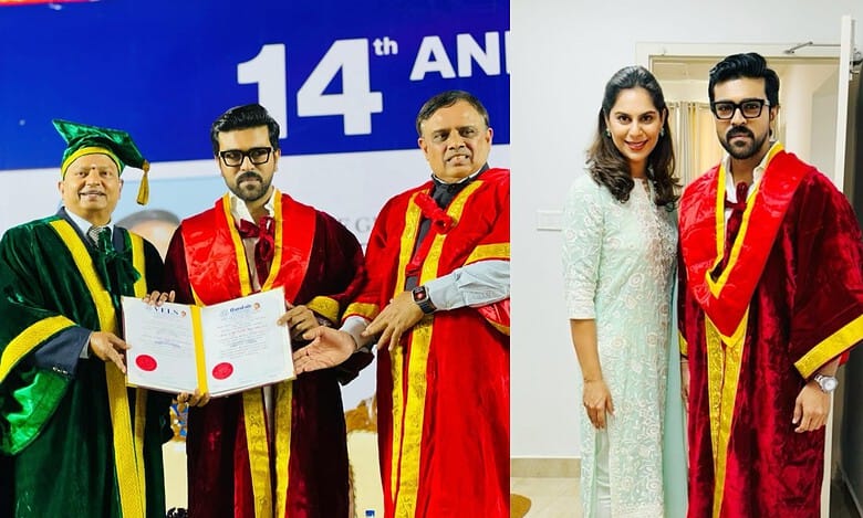 Ram Charan receives honorary doctorate from Vels University