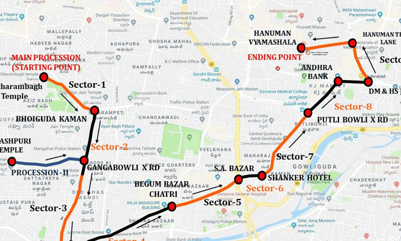 Hyderabad: Traffic diversions for Rama Navami Shoba Yatra