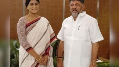 YS Sharmila meets Karnataka Deputy CM Shivakumar in Bengaluru