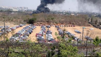 Hyderabad: Fire accident near Miyapur metro, No casualties reported