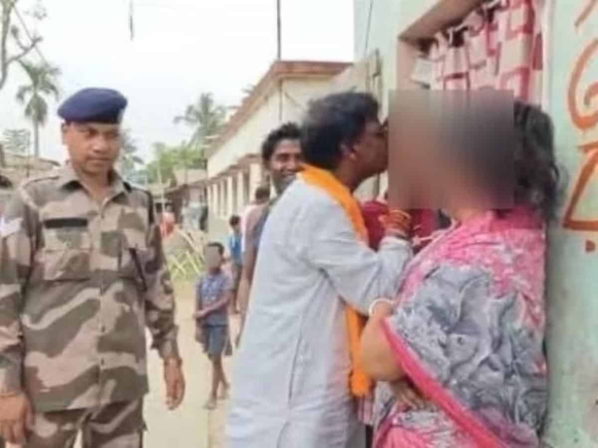 West Bengal's BJP MP caught kissing women while campaigning