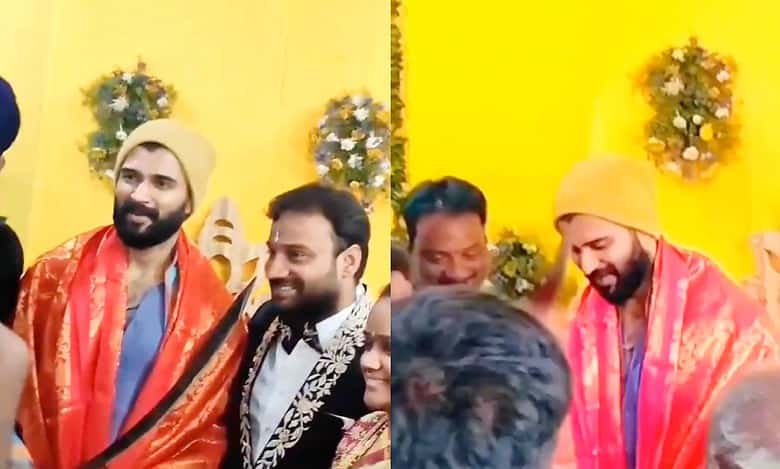 Watch: Vijay Devarakonda attends security guard's wedding in Hyd