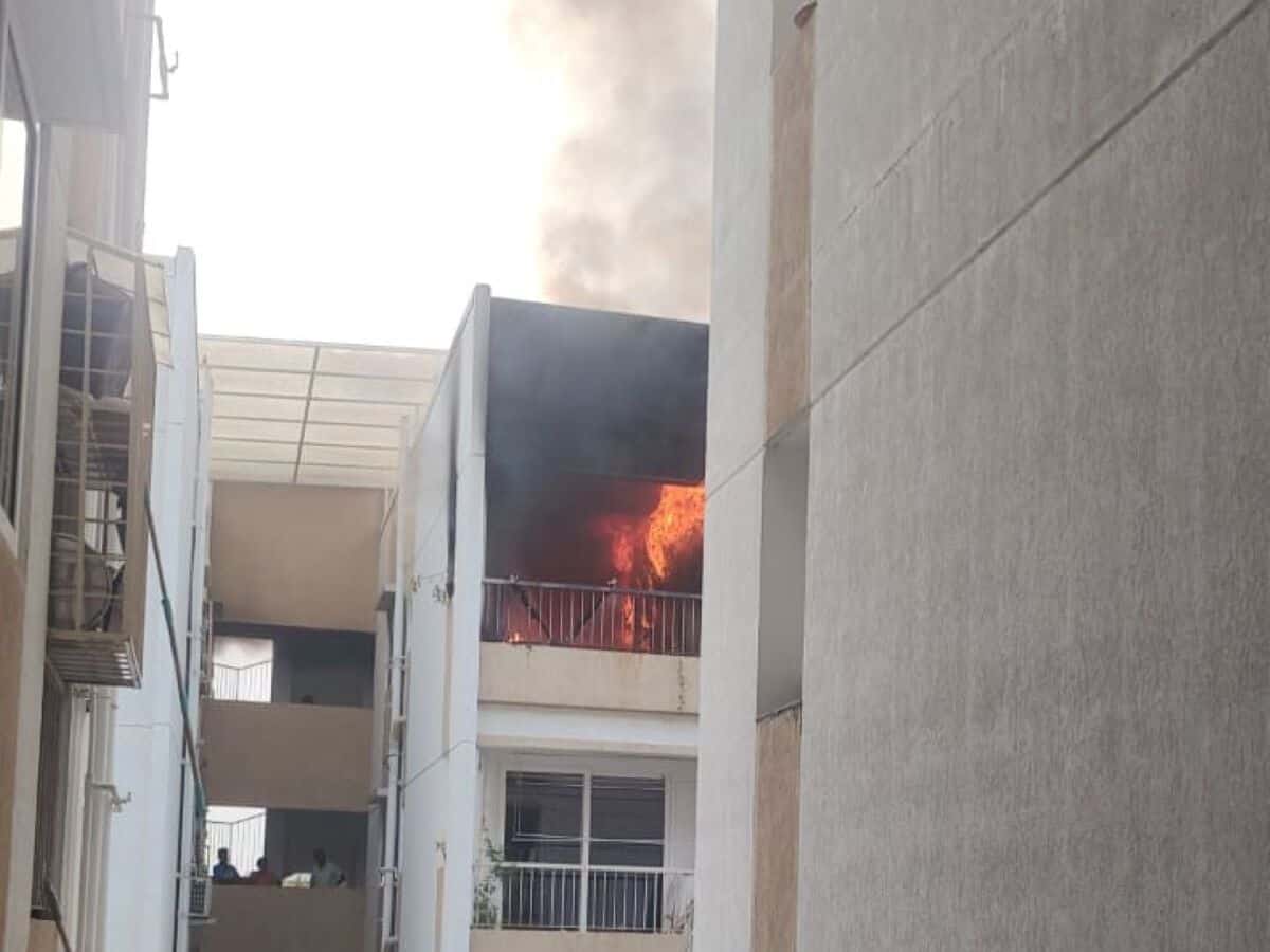 Fire breaks out at apartment in Secunderabad