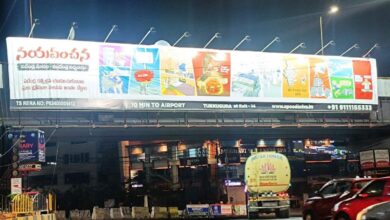 Banners against BJP at various places in Hyderabad