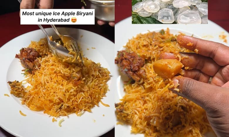 Ice Apple Biryani by Hyderabadi restaurant leaves people angry