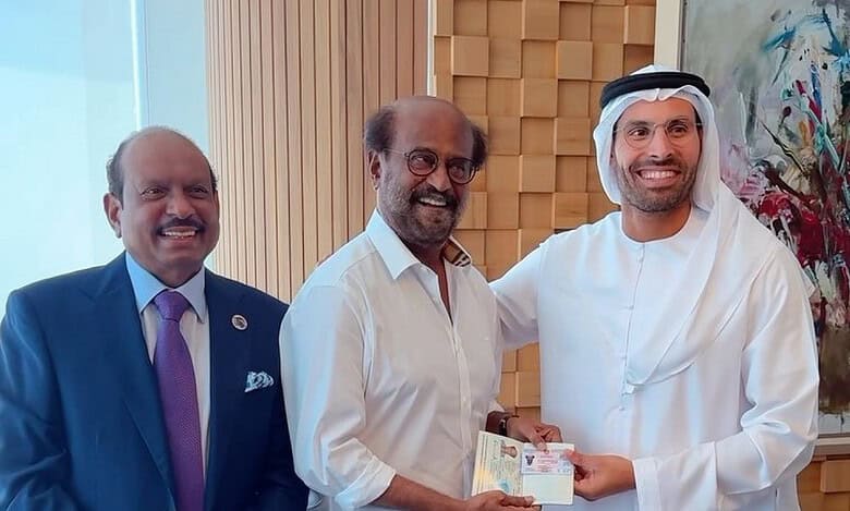 Superstar Rajinikanth receives UAE's golden visa